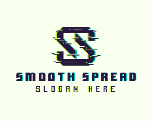 Glitch Gaming Letter S logo design