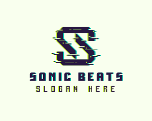 Glitch Gaming Letter S logo design