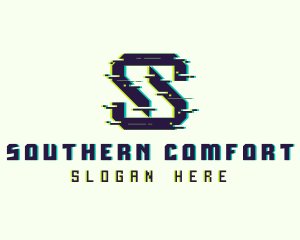 Glitch Gaming Letter S logo design