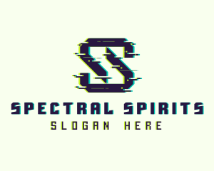 Glitch Gaming Letter S logo design