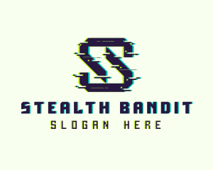 Glitch Gaming Letter S logo design