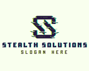 Glitch Gaming Letter S logo design