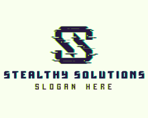 Glitch Gaming Letter S logo design