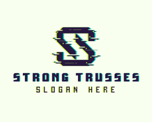 Glitch Gaming Letter S logo design