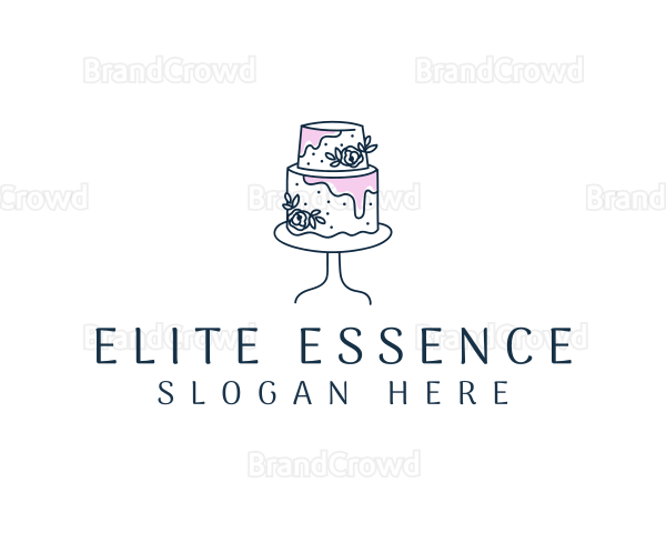 Wedding Cake Dessert Logo