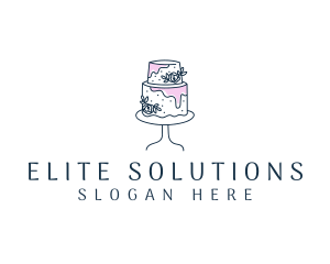 Wedding Cake Dessert Logo