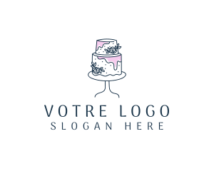 Wedding Cake Dessert Logo