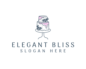 Wedding Cake Dessert logo design