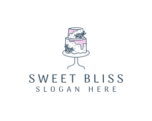 Wedding Cake Dessert logo design