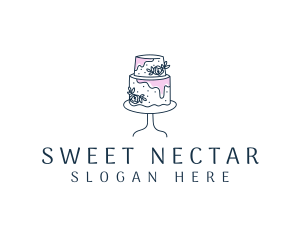 Wedding Cake Dessert logo design