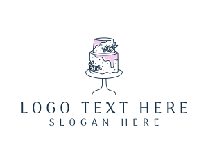 Wedding Cake Dessert Logo