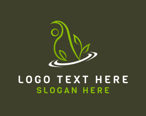 Green - Human Wellness Exercise logo design