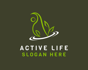 Organic Product - Human Wellness Exercise logo design