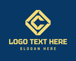 Letter C - Digital Diamond Letter C logo design