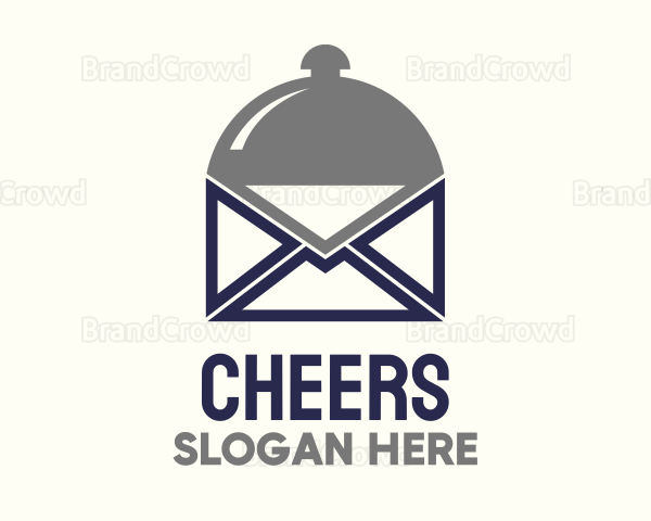 Food Cloche Mail Envelope Logo