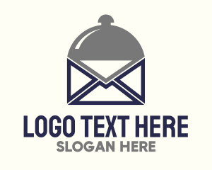 Food Cloche Mail Envelope Logo