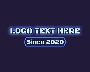 Army - Army Blue Glow Text logo design
