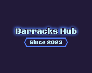 Barracks - Gaming Army Glow logo design