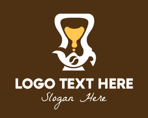 Hourglass - Coffee Machine Cafe logo design