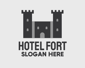 Castle Fortress Structure logo design