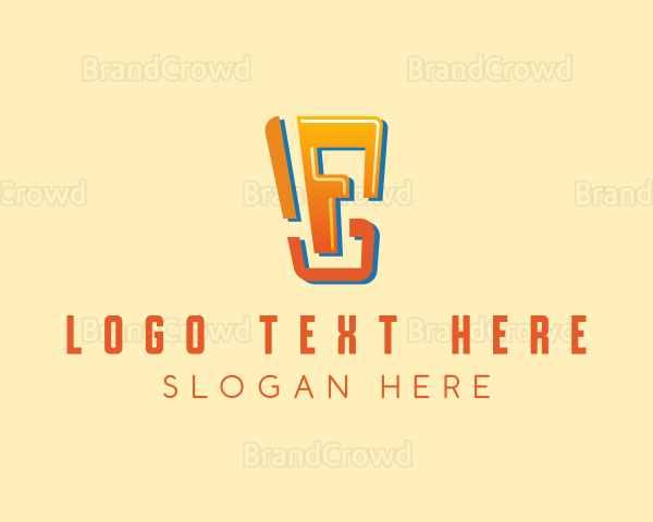 Modern Tech Business Letter F Logo