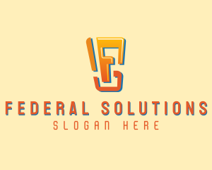 Modern Tech Business Letter F logo design