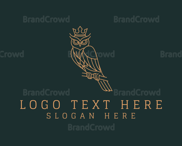 Nocturnal Crown Owl Logo