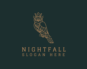 Nocturnal - Nocturnal Crown Owl logo design