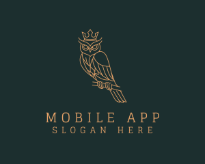 Birdwatching - Nocturnal Crown Owl logo design