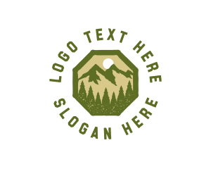 Peak - Mountain Forest Explorer logo design