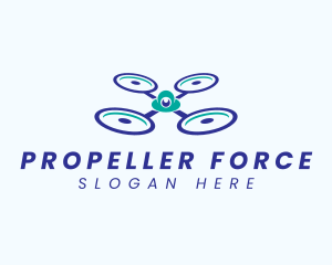 Propeller - Flying Propeller Drone logo design