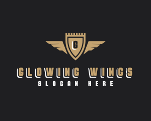 Security Shield Wings logo design