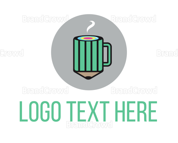 Creative Pencil Coffee Logo