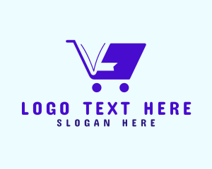 Bookmark - Book Shopping Cart logo design