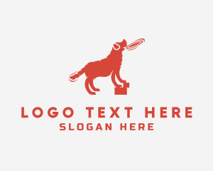 Dog Training - Labrador Dog Frisbee logo design