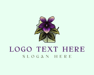 Map - Wisconsin Wild Flower logo design