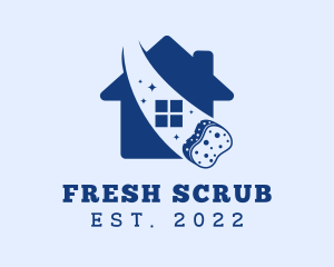 Scrub - House Sponge Cleaning logo design