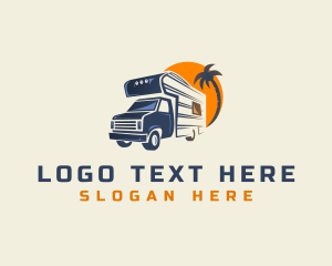 Camper Van Travel Transportation Logo