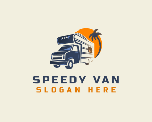 Van - Camper Van Travel Transportation logo design