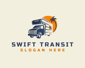 Transit - Camper Van Travel Transportation logo design