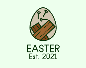 Furnishing - Woodworking Carpenter Egg logo design