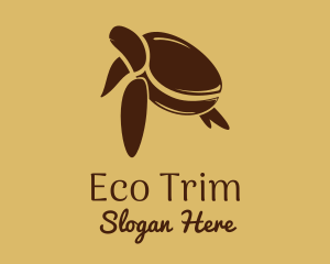 Eco Coffee Bean Turtle logo design