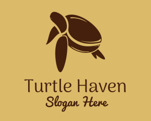 Eco Coffee Bean Turtle logo design