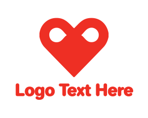Symbol - Red Infinity Heart logo design
