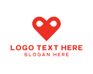 Red Infinity Heart  Logo