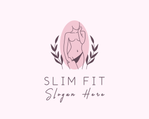 Slim - Sexy Naked Woman logo design