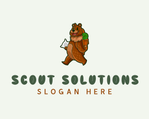 Scout - Outdoor Adventure Bear logo design