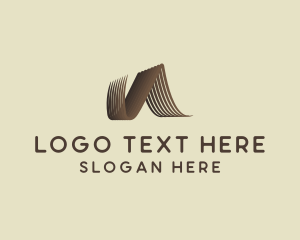 Advertising - Financial Consulting Wave Letter A logo design