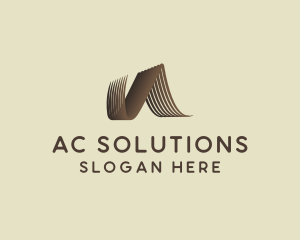 Financial Consulting Wave Letter A logo design