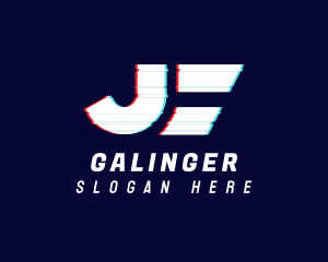Startup - Glitchy Letter J Tech logo design